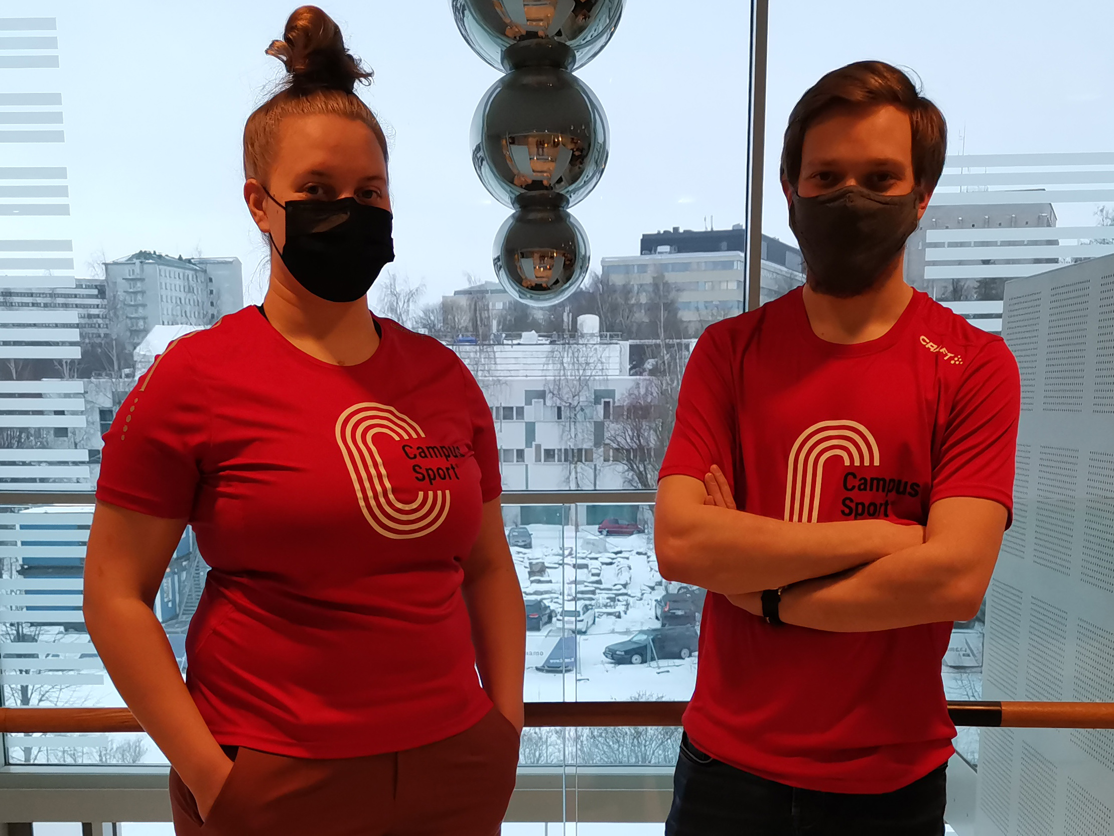 two people wearing CampusSport's shirts