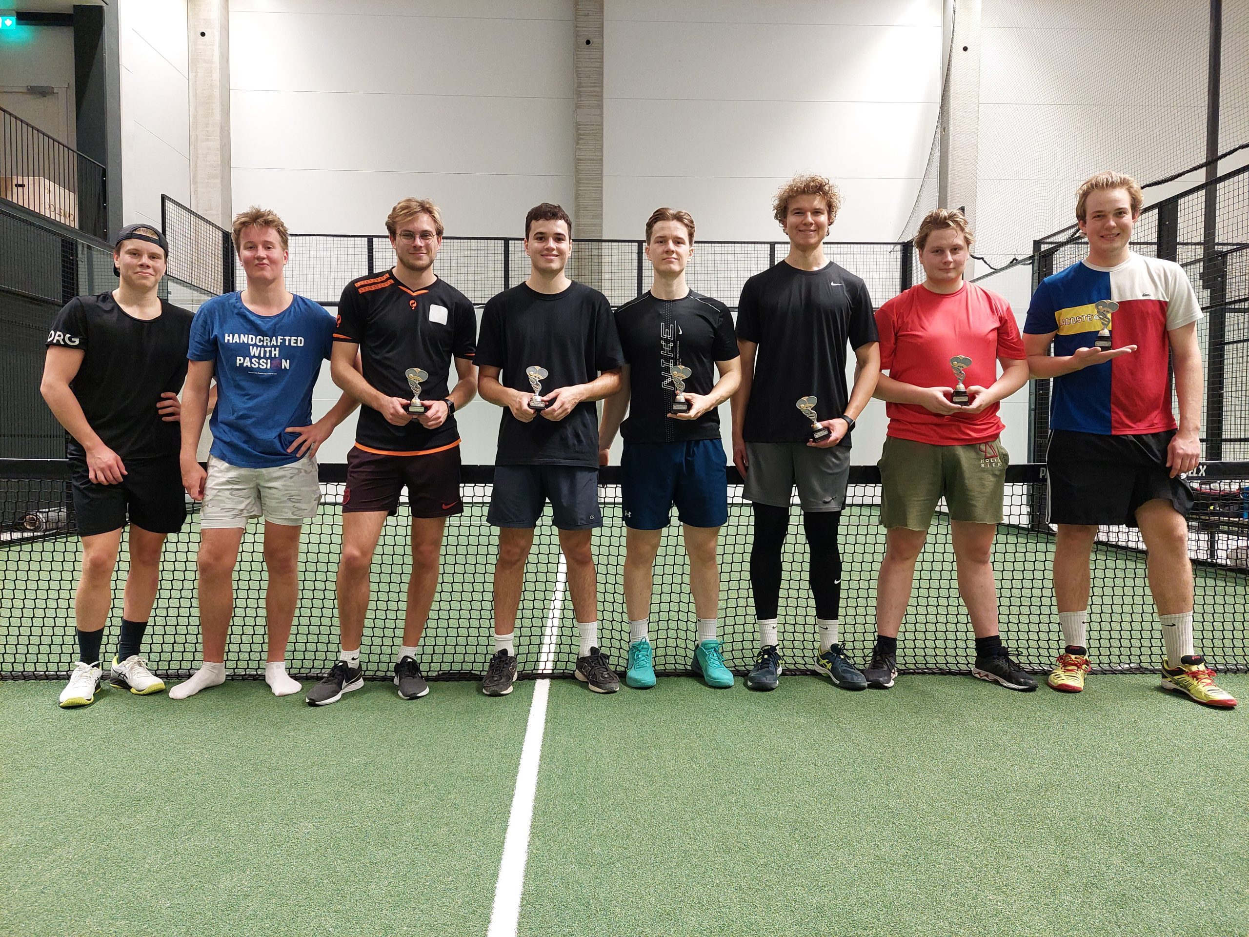 In the picture, starting from the right:  Biittim, Rafa & Roger, Thijs & Joost and Shpiiken.