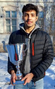 Dishant Sukhwal with a trophy.
